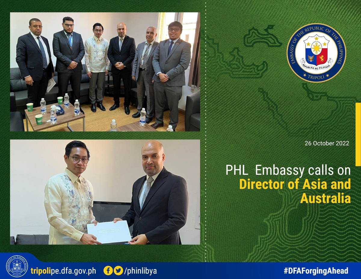 Philippine Embassy calls on Diretor of Asia and Australia on 26 October 2022