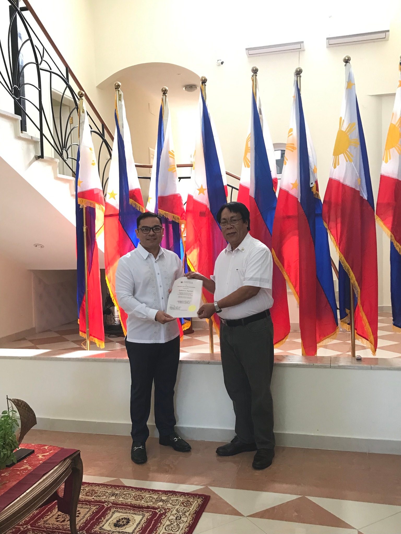 DFA RECOGNIZES LOYALTY OF TRIPOLI PE PERSONNEL