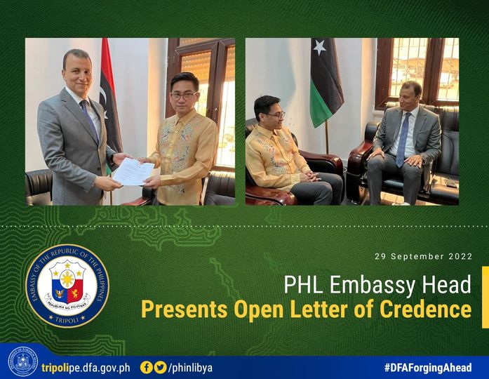 PHL Embassy Head Presents Open Letter of Credence 29 Sep 2022